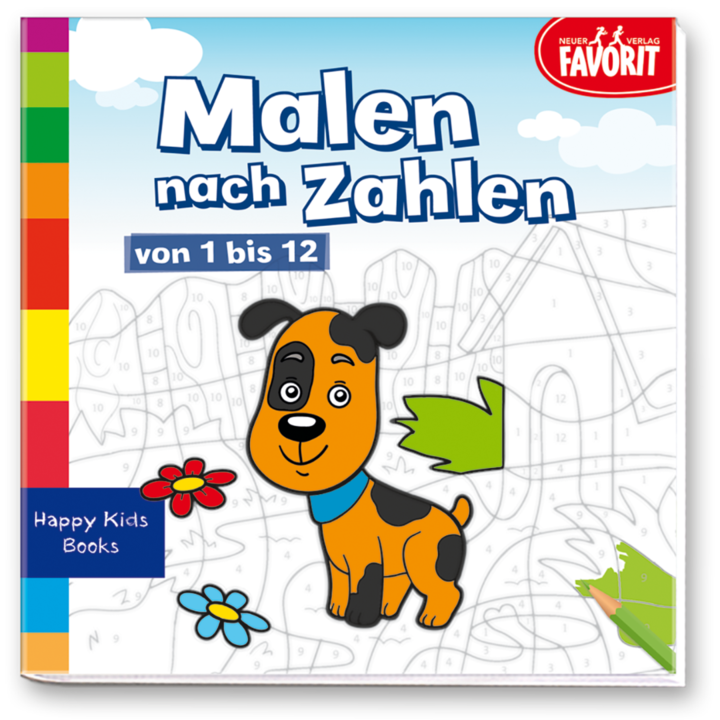 Malen nach Zahlen – von 1 bis 12 (blau)